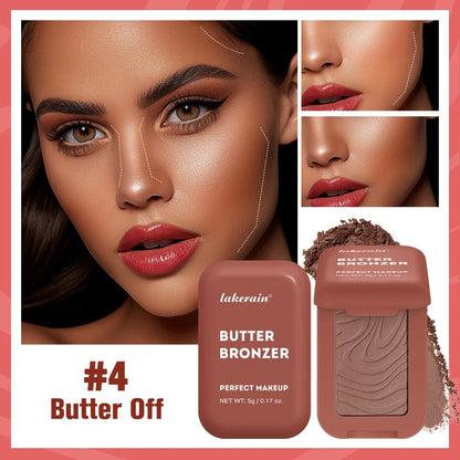 Single Color Butter Blush Matte Natural Cheek Tint Waterproof Face Contouring Cosmetics Blush Powder Face Soft Female Makeup