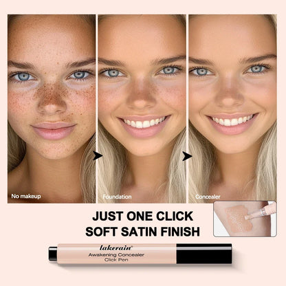 Blushimmer Liquid Press Concealer Click Pen for brightening face makeup, 3.5g, shown with the pen and applicator.