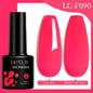 Colorful LilYCUTE 7ML gel nail polish bottle featuring vibrant shades, long-lasting UV gel varnish for manicures and nail art.