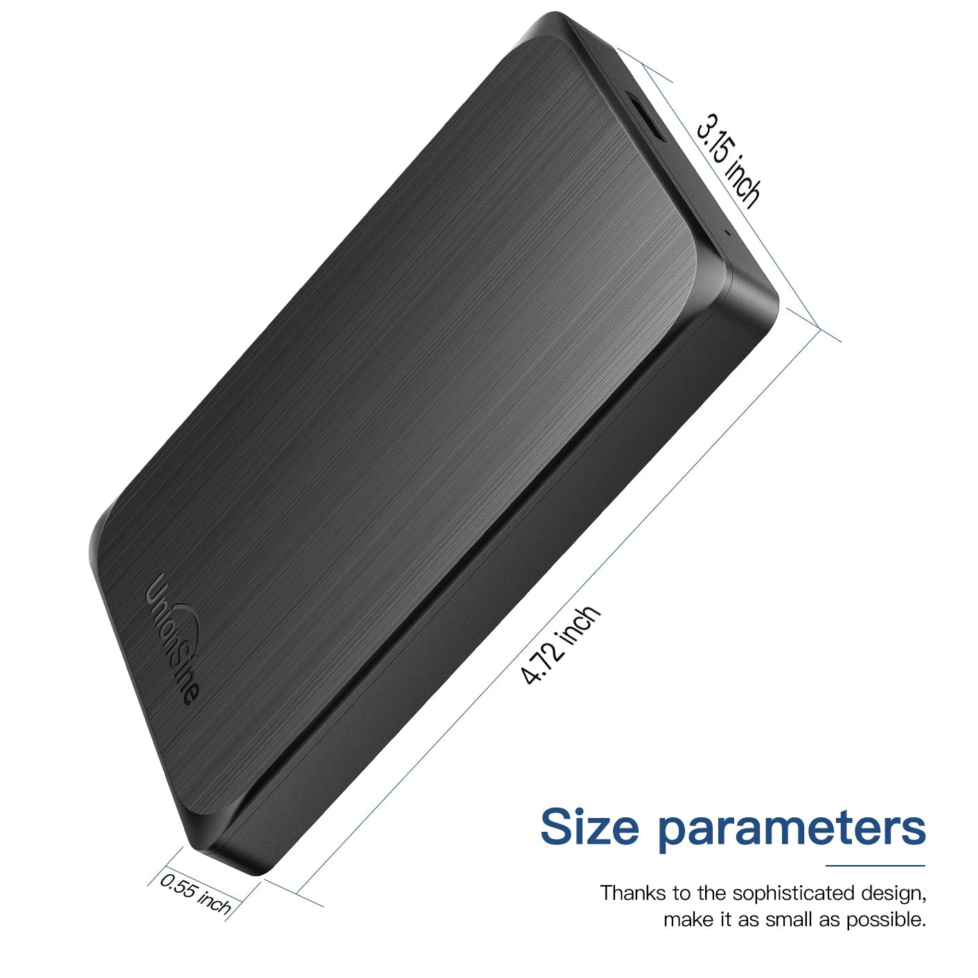 UnionSine 2.5'' HDD External Hard Drives 500GB/1TB USB 3.0 Portable, Reliable Backup for PC, Laptop, PS4/PS5, Xbox