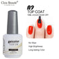 Blushimmer Clou Beaute 15ml red, black, white, green neon gel nail polish with velvet top coat, semi-permanent, 400 color options.