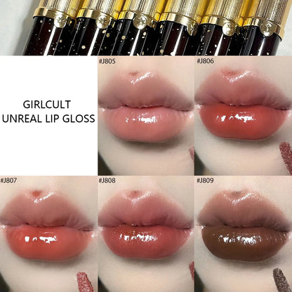 Girlcult Unreal Lip Gloss by Blushimmer with high shine, water gloss finish, plumping effect, non-sticky, ideal for a holiday gift