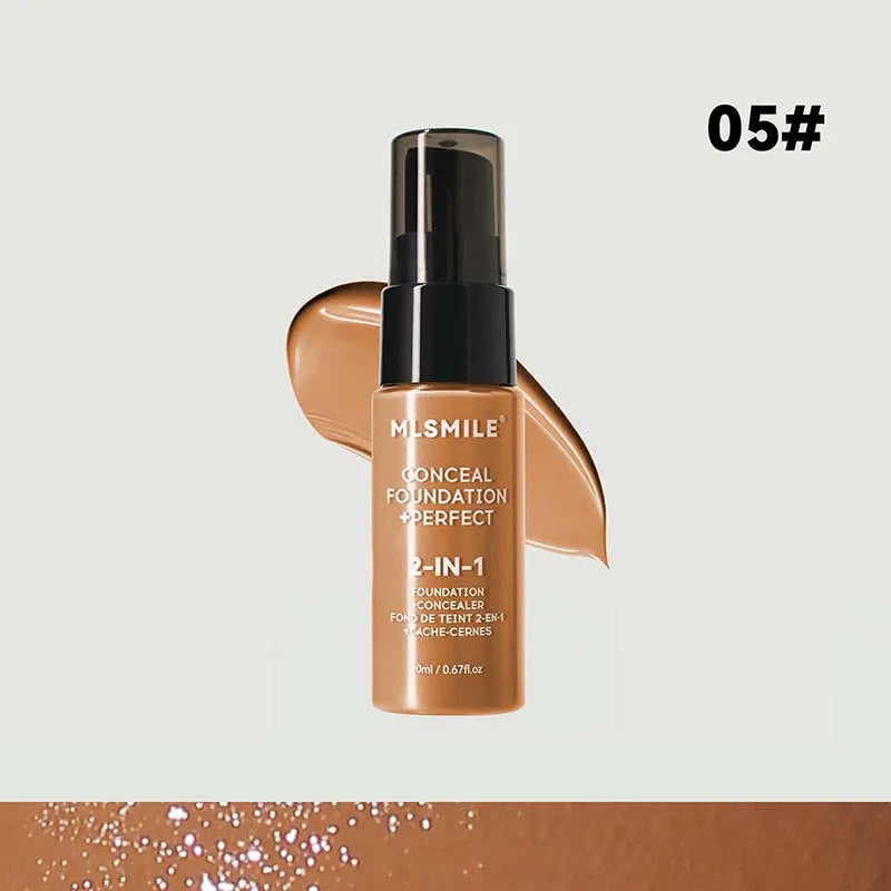 Blushimmer face foundation cream with oil-control, matte finish, waterproof liquid concealer, full coverage professional makeup base.