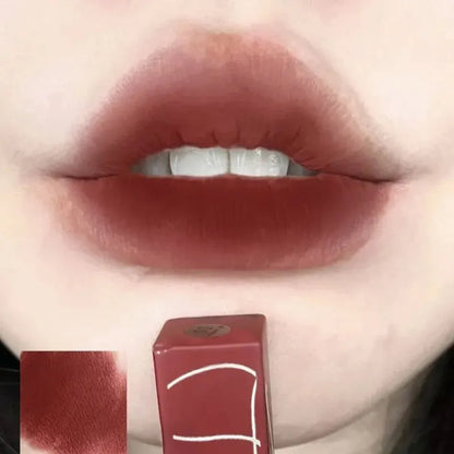 Blushimmer TX010 matte waterproof lipstick and blush, dual-use long-lasting formula for lips and cheeks, in slim tube packaging