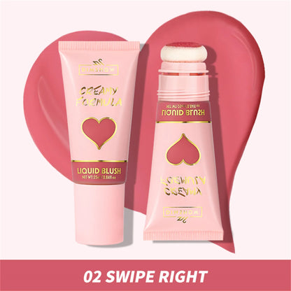 Blushimmer DIMSHOW 6-color sponge head for lips and cheeks with velvet texture, low light moisturizing water, and easy-to-apply blush