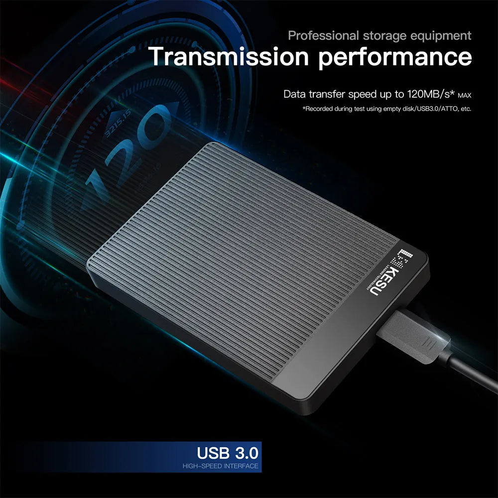 KESU High Speed Flash HDD 2.5" Portable External Hard Drive 500G 1TB USB3.0 Fast Transfer Large Capacity HDD Storage Data Backup