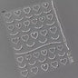 Colorful Cat's Eye 5D gradient European love heart gem nail art stickers with wing design, self-adhesive manicure decals by Blushimmer.