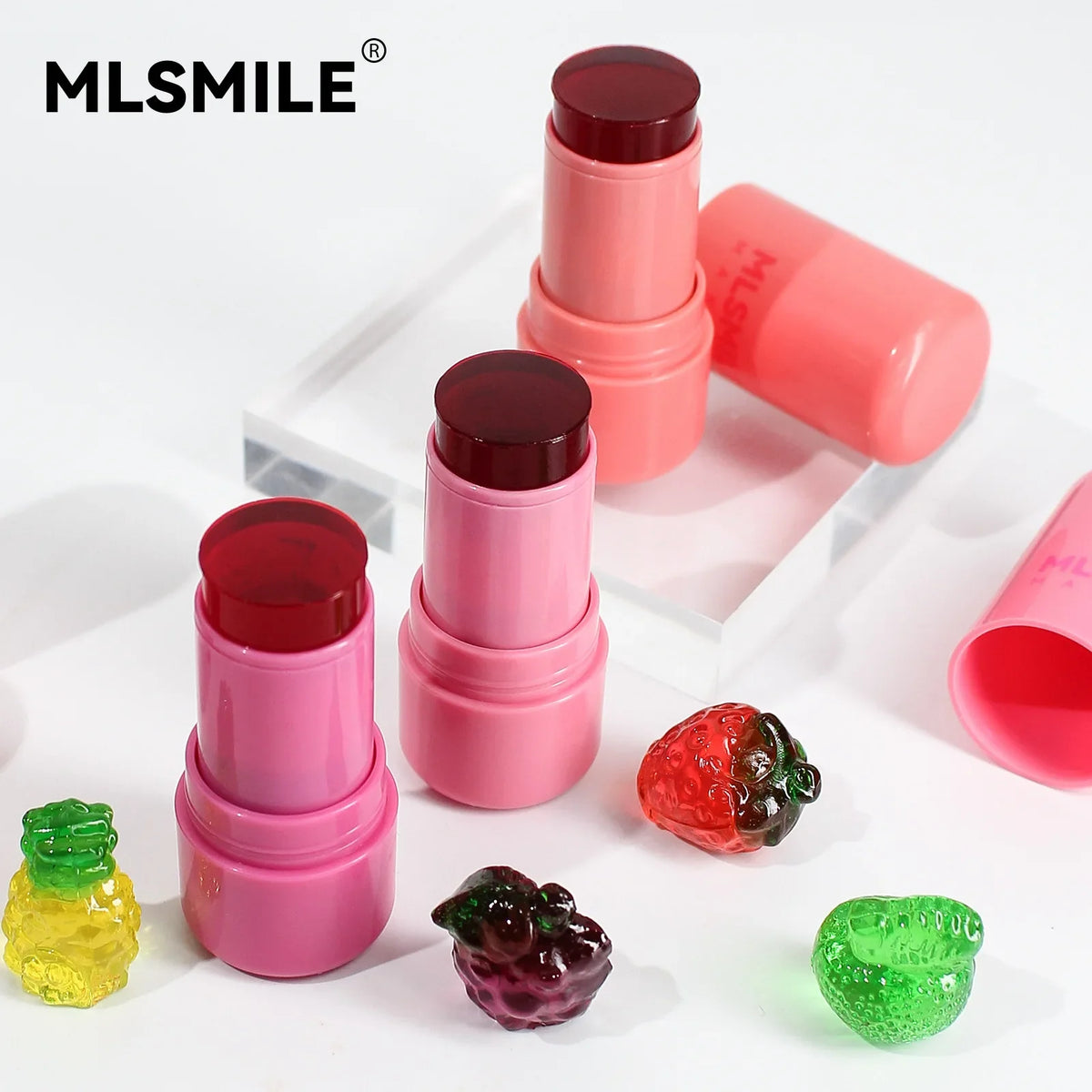 Blushimmer milk cooling water jelly tint stick for lips and cheeks, featuring a smooth, jelly-like texture in a sleek applicator.