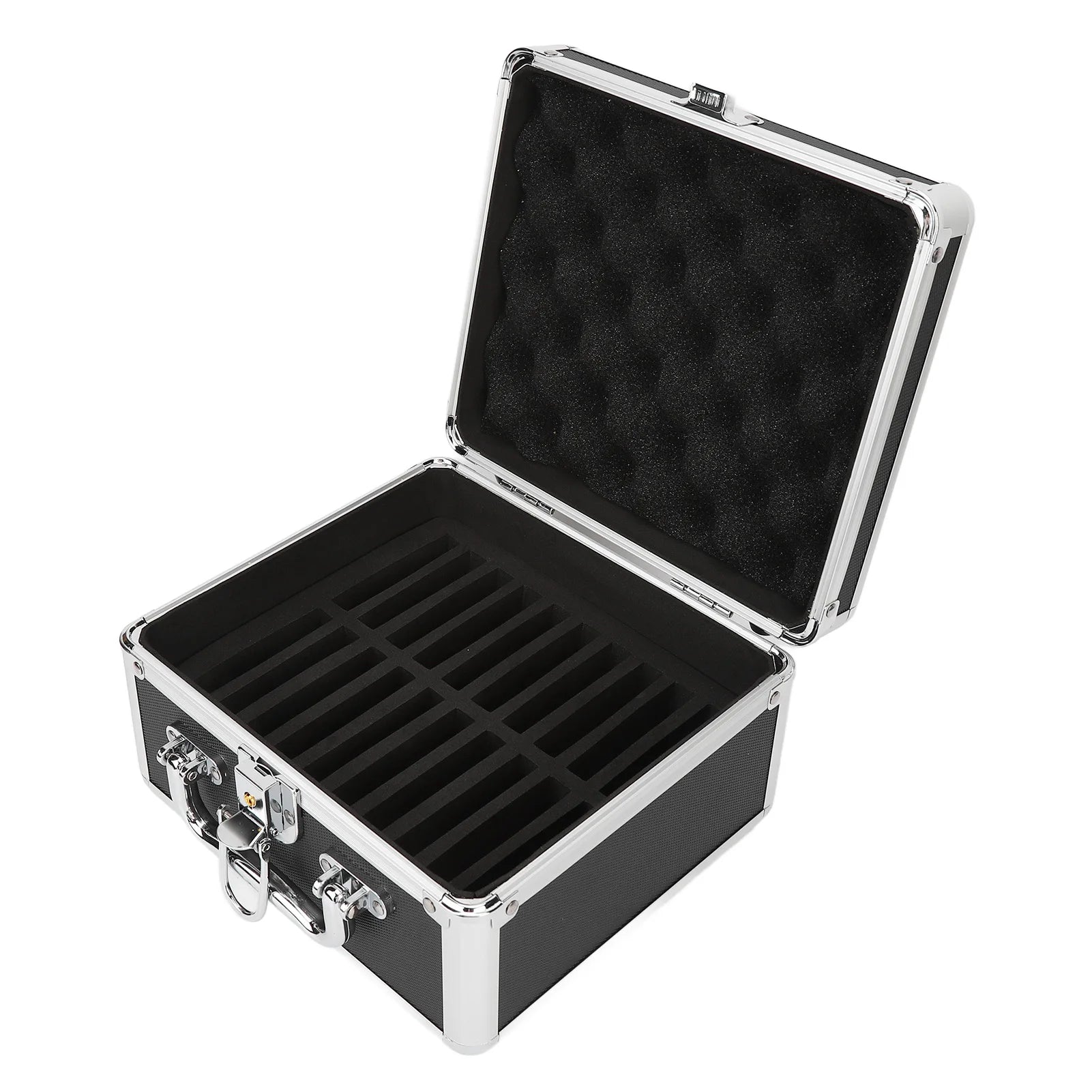 2.5in Hard Drive Storage Box Convenient Handle 20 Bays Hard Drive Case Aluminum Alloy Security Lock Double  for Home
