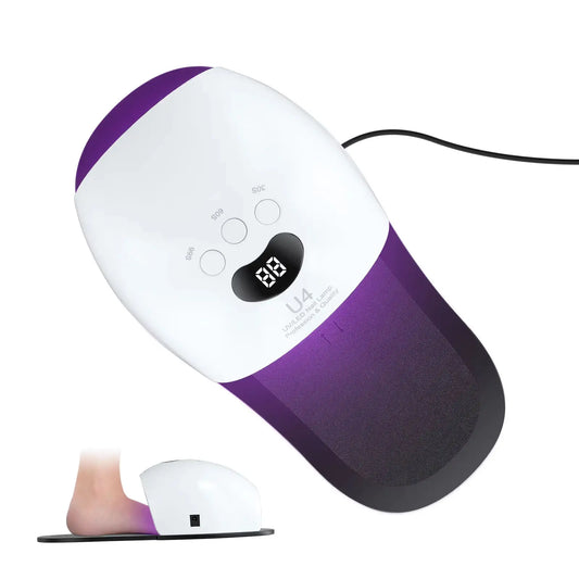 Blushimmer professional nail and foot drying lamp with LED curing technology, quick and high-power for salon use.
