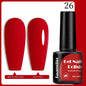 Blushimmer Faandin 7ml red gel nail polish bottle, solid color, quick-drying UV gel, high saturation, fade-resistant, alcohol-free.