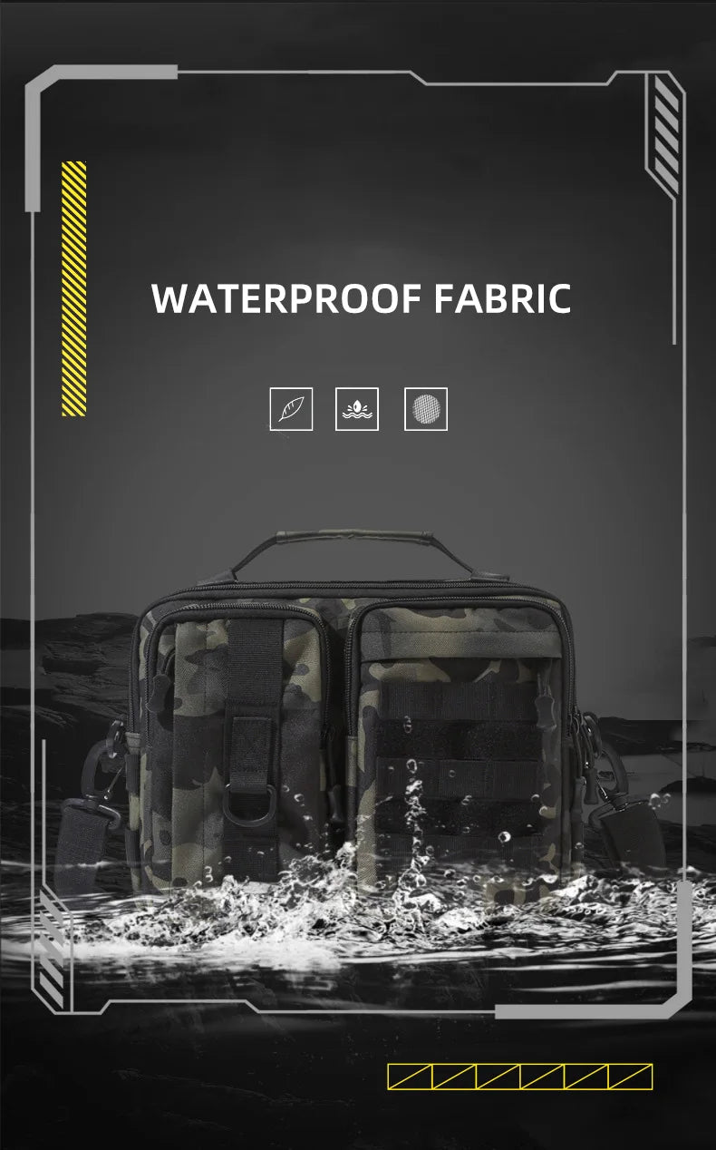 Trekking Tactical Handbags Shoulder Bag Camping for Man Hiking Travel Climbing Fishing Sling Crossbody Outdoor Weekend Molle Bag