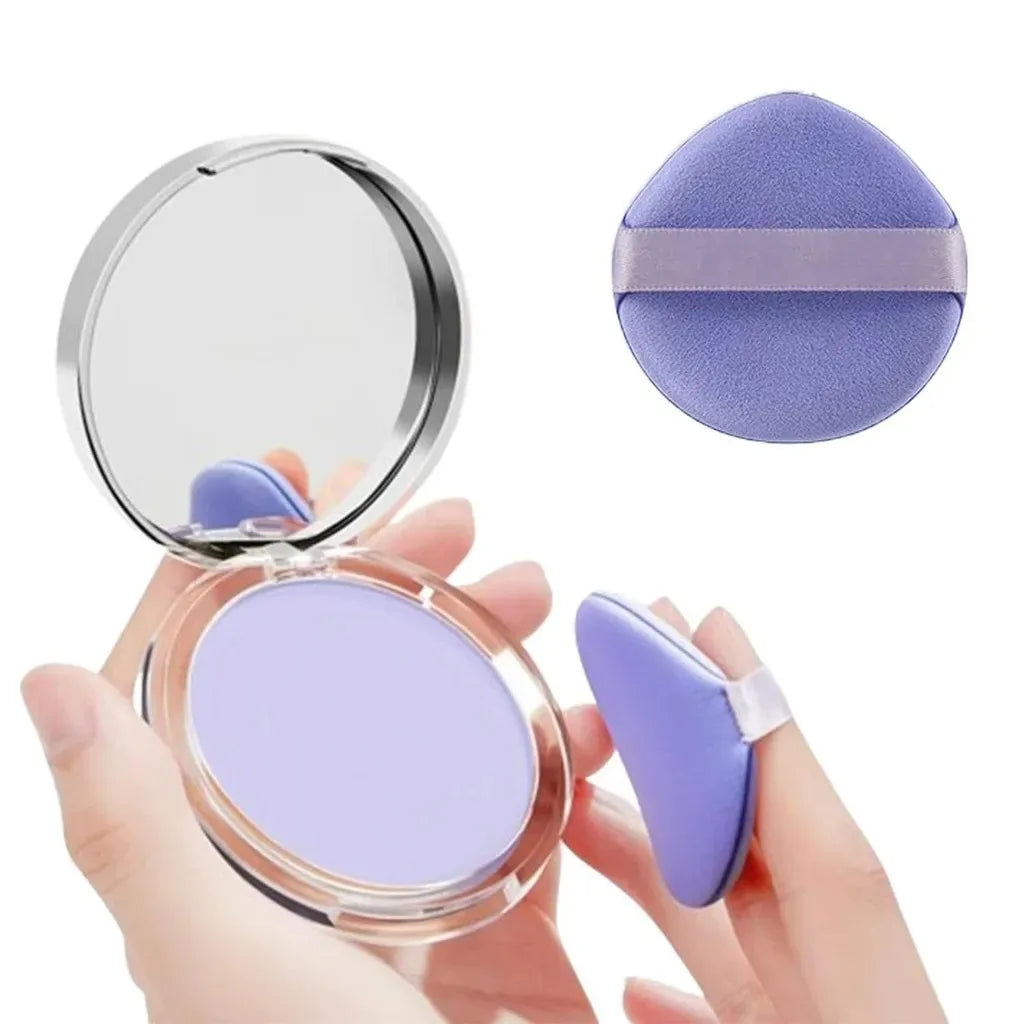 Blushimmer lavender pressed matte powder compact with full-coverage oil control for long-lasting face makeup.