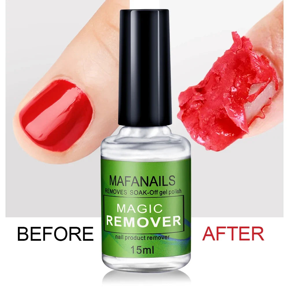 Blushimmer 15ml Nail Gel Remover Polish soak-off bottle for quick, easy gel polish removal, professional, non-irritating formula.