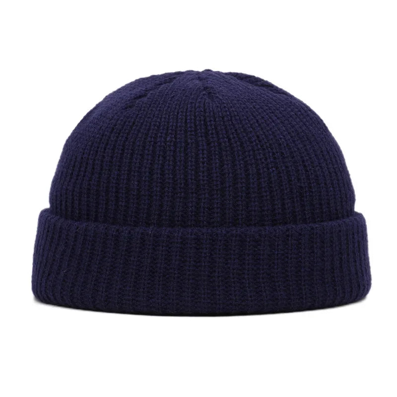 Knitted Hat for Men Women Caps Hip Hop Wool Fashion Simple Warm Skullies Beanies Solid Autumn Winter Beanie Cap Trendy Style
