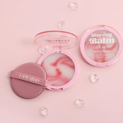 Blushimmer natural oil control loose face powder with puff, matte, waterproof, and brightening finish for lasting makeup.