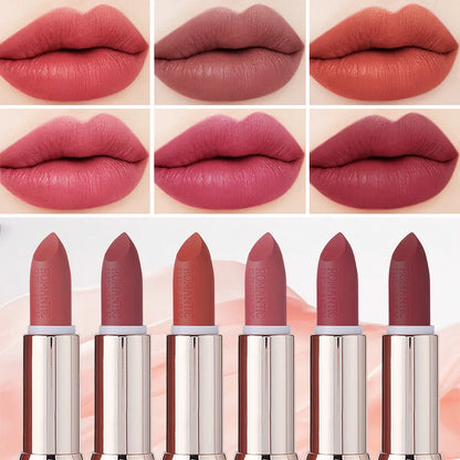 Blushimmer matte liquid lipstick in six vibrant colors, transfer-resistant, highly pigmented, smudge-proof, and long-lasting wear.