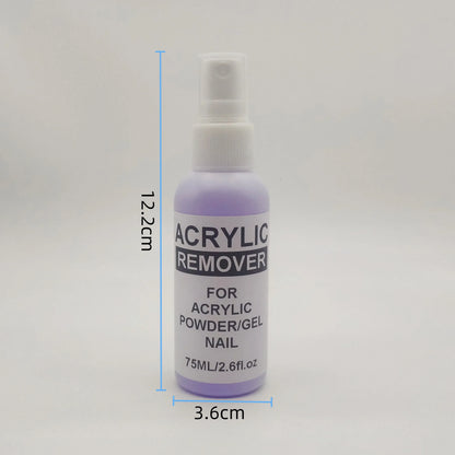 Blushimmer 75ml professional acrylic remover liquid and gel nail polish remover, clear and smooth consistency in a bottle