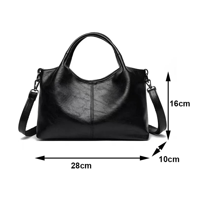Women's Handbag, Large Capacity Elegant Detachable Crossbody & Handheld Shoulder Bag with Golden Tone Hardware, Zipper Closure