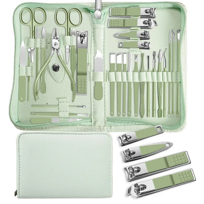 Set of 30 high-quality steel manicure and pedicure nail clippers from Blushimmer, including various nail cutters and scissors.