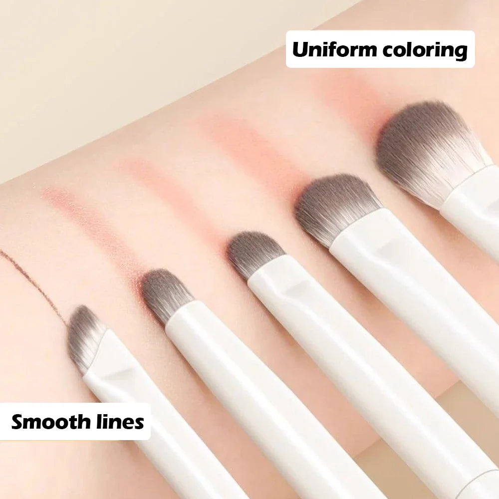 Blushimmer eye makeup brush set with professional brushes for beginners, includes detail, eyebrow, and crease shader brushes.