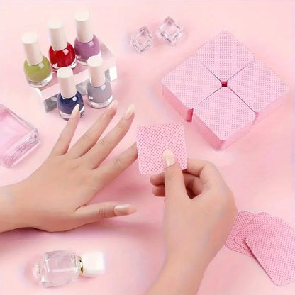 Blushimmer lint-free nail wipes and gel cleansing tissues for nail polish removal and beauty cleaning, aluminum-free nail care tools.