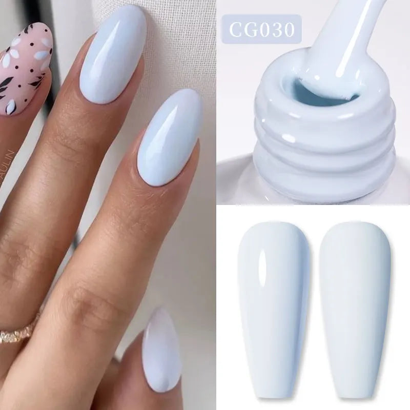 Blushimmer Born Pretty Jelly Nude Gel Nail Polish in light pink peach, 10ml, translucent UV-cure gel for DIY nail art.