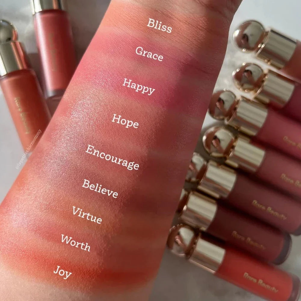 Blushimmer 11-color matte liquid powder blusher with lip and cheek dual-use, natural finish, moisturizing facial makeup, low saturation.