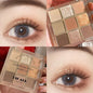 Blushimmer DIKALU spring and summer eyeshadow palette with nine rosy shades in a grid, featuring low saturation smoke powders.