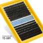 Blushimmer 20-100D cluster eyelash extensions, natural look mixed tray with 280 individual lash volume lashes.
