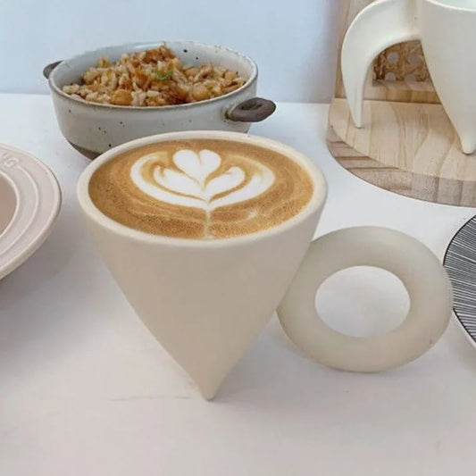 Simple Ceramic Coffee Cup Delicate Latte Art Coffee Mug English Afternoon Tea Tea Set Breakfast Milk Oatmeal Mug Birthday Gift