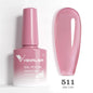 Venalisa Blushimmer glitter gel polish in pink nude with full coverage, soak-off UV/LED nail gel, French manicure style.