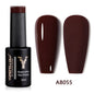 YOKEFELLOW 10ml translucent pink gel nail polish by Blushimmer, showcasing the smooth, glossy finish of the soak-off UV gel varnish.