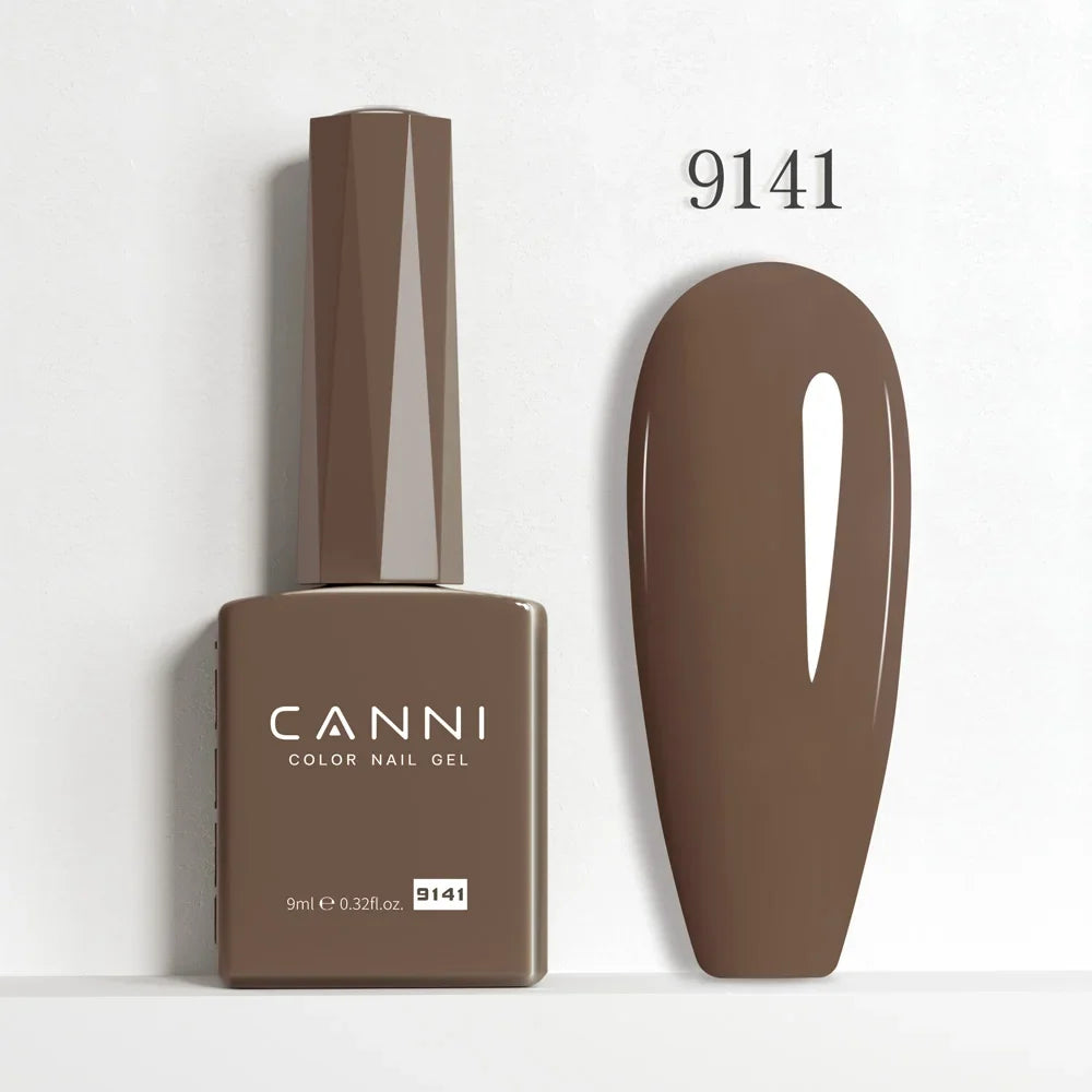 Blushimmer CANNI Hema Free Nail Gel Polish Fall Color Collection with semi-permanent diamond long wear top coat in red and jelly nude shades