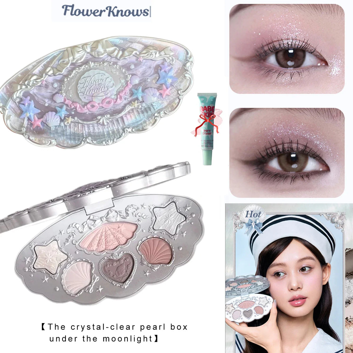 Flower Knows Swan Ballet 6-Color Eyeshadow Palette