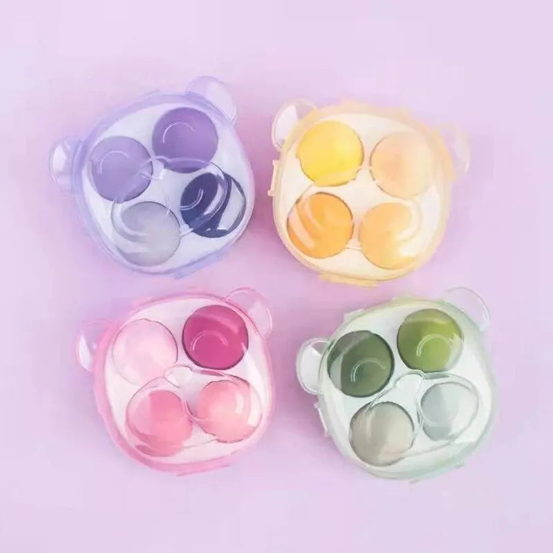 Blushimmer 4-piece beauty egg makeup sponge set with egg box, ideal for foundation, cream, and powder application.
