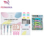 Blushimmer Permania Lash Lift and Brow Lamination Kit with tools and solutions for eyelash perming and brow lifting.