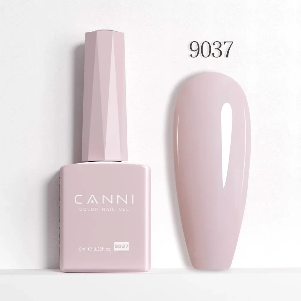 Blushimmer CANNI Hema Free Nail Gel Polish Fall Collection with semi-permanent top coat, featuring a vibrant red jelly nude color in 9ml bottle.