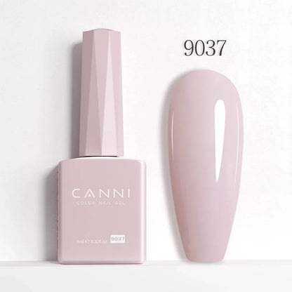 Blushimmer CANNI Hema Free Nail Gel Polish Fall Collection with semi-permanent top coat, featuring a vibrant red jelly nude color in 9ml bottle.