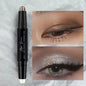 Blushimmer dual-ended eyeshadow stick with matte and shimmer shades, waterproof, long-lasting cream pencil for smoky or natural looks.