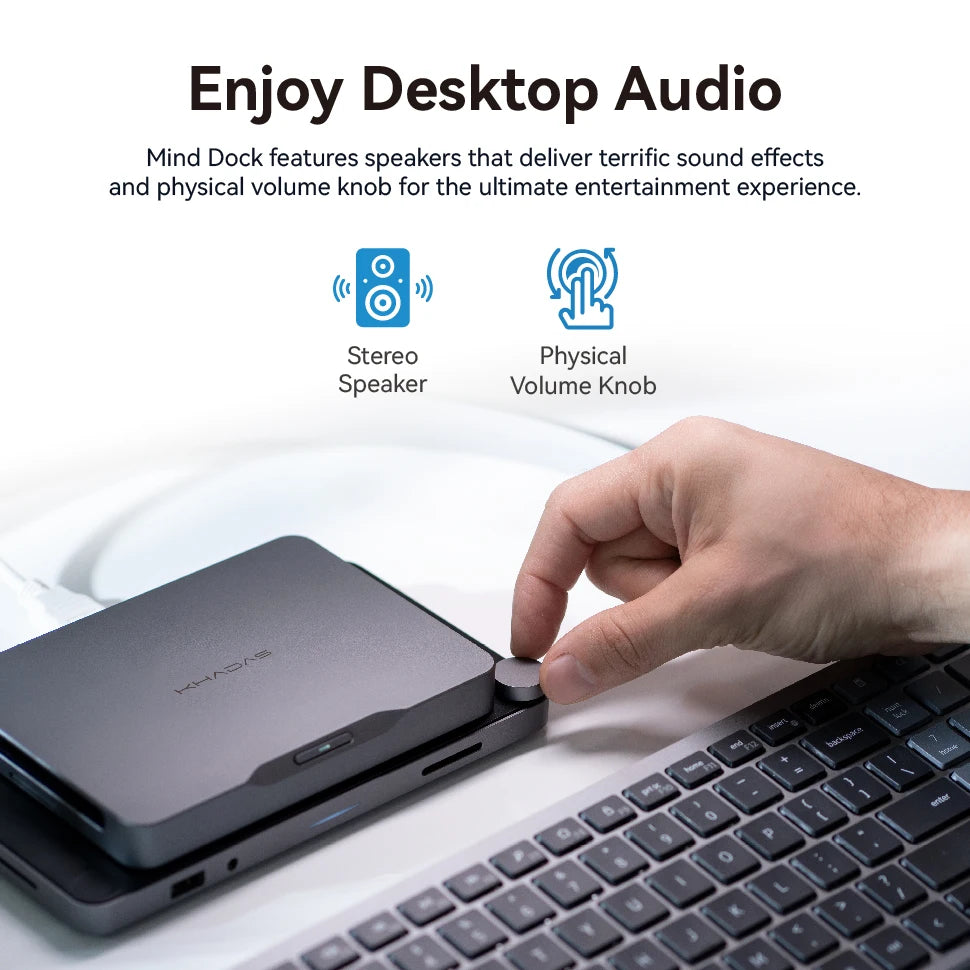 Khadas Mind 1 Mini PC with 5.55Wh Battery Tiny Intel Desktop Computer with WiFi 6E, BT5.3, Mind Link, Windows 11 Home 32GB+1TB