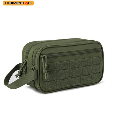 Blushimmer tactical toiletry bag for men with multiple Molle pouches, compact Dopp kit for shaving, travel, shower, and makeup essentials