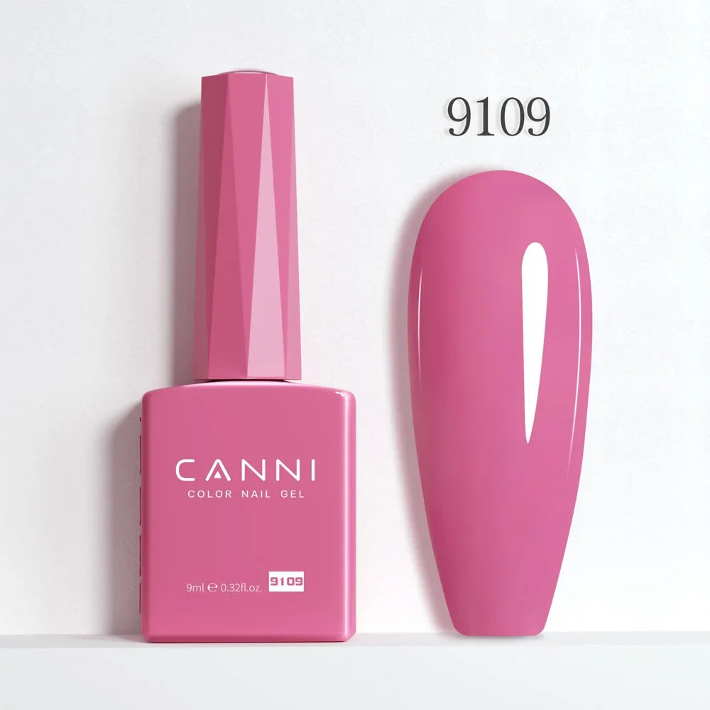 Blushimmer CANNI Hema Free Nail Gel Polish Fall Color Collection with semi-permanent diamond long wear top coat in red and nude jelly shades.