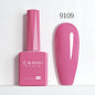Blushimmer CANNI Hema Free Nail Gel Polish Fall Color Collection with semi-permanent diamond long wear top coat in red and nude jelly shades.