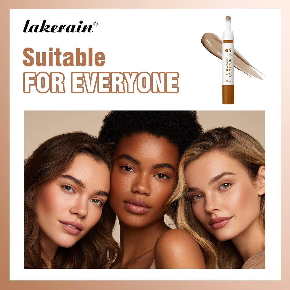 Blushimmer 6-color moisturizing liquid contour and cream bronzer set with waterproof, lightweight 3D concealer for face contouring