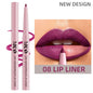 Blushimmer waterproof matte lip liner in sexy red shade, showing the lip contour and natural lip color with hydrating lip makeup.