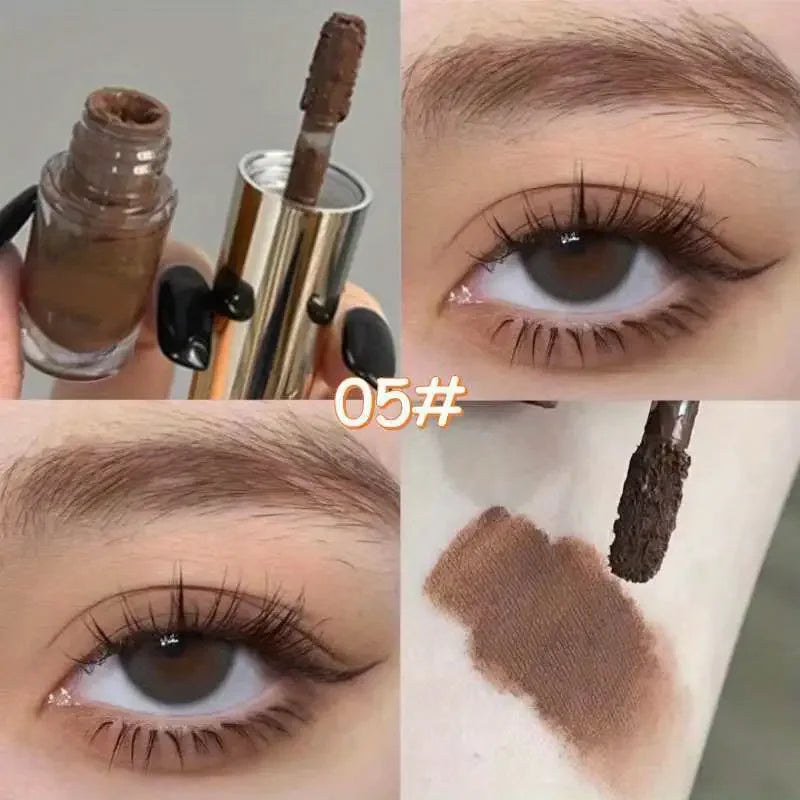 Blushimmer liquid eyeshadow stick with matte and glitter shades, showcasing a blendable, creamy texture for natural eye makeup.