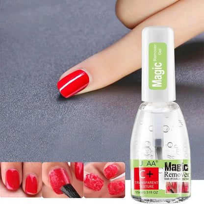 Blushimmer 15ml Magic Remover Gel for fast nail polish removal, soak-off UV LED safe cleaner, manicure and nail art tool