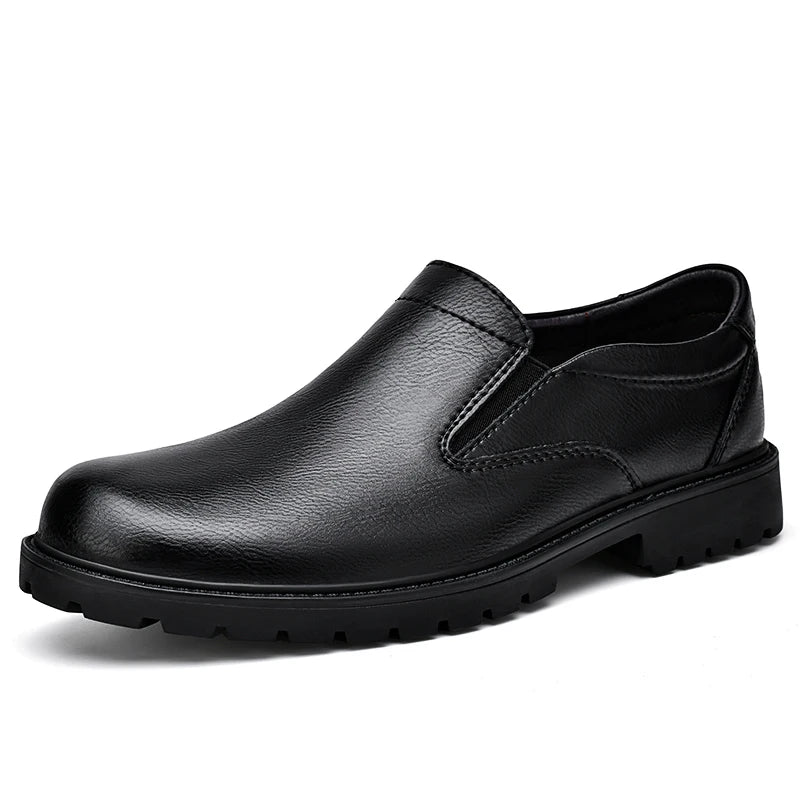 Mens Slip On Oxfords Loafers Casual Leather Shoes Pure Color New Arrival Italian Shoes Italian