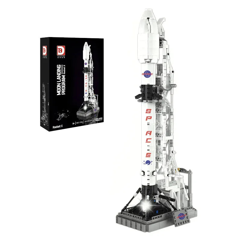 Creative Expert Moon Landing Program Space Rocket X Buildings Sets,City Model Buildings Blocks Gift for Adults Kids 869+PCS